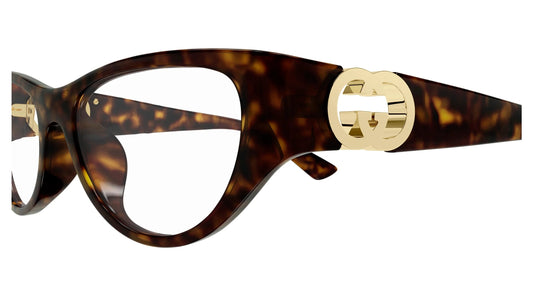 Gucci Eyeglasses GG1825O 002 54mm Havana / Demo Lens