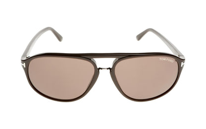 Tom Ford Jacob TF 0447F 49J Sunglasses Matte Dark Brown / Roviex Brown Lens
