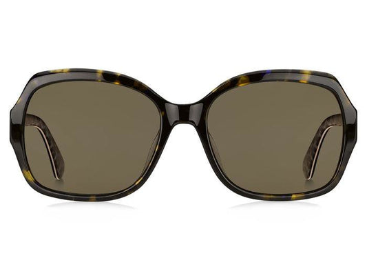 Kate Spade AMBERLYNN/S 2VM/SP Square Sunglasses Havana / SP Bronze Polarized