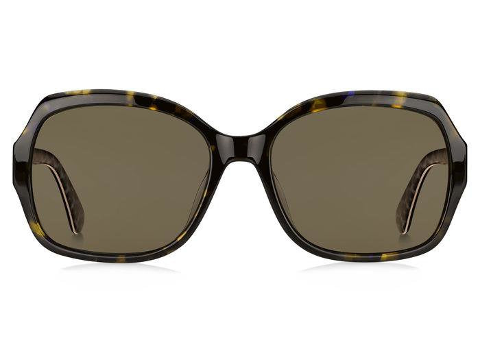 Kate Spade AMBERLYNN/S 2VM/SP Square Sunglasses Havana / SP Bronze Polarized