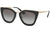 Prada SPR 53SS 1AB-0A7 Cat Eye Sunglasses Black/Grey Gradient Lens