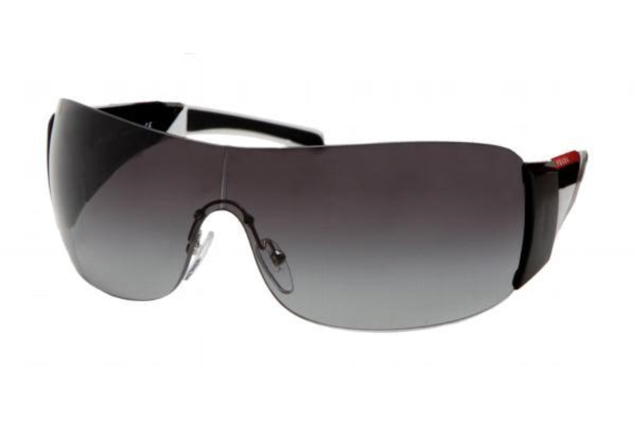 Prada Sport Sunglasses PS07HS 7RI3M1 33mm Black White / Dark Grey Gradient Lens