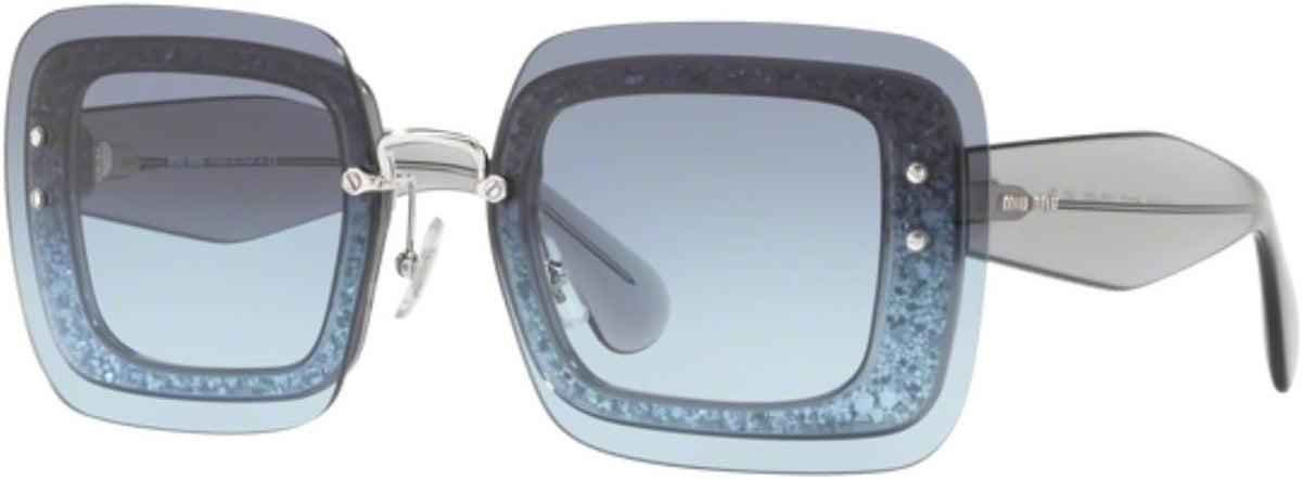 Miu Miu Sunglasses MU01RS UES4R2 67mm Blue Glitter / Grey Gradient Lens