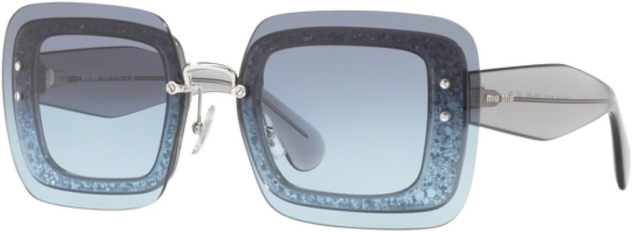Miu Miu Sunglasses MU01RS UES4R2 67mm Blue Glitter / Grey Gradient Lens
