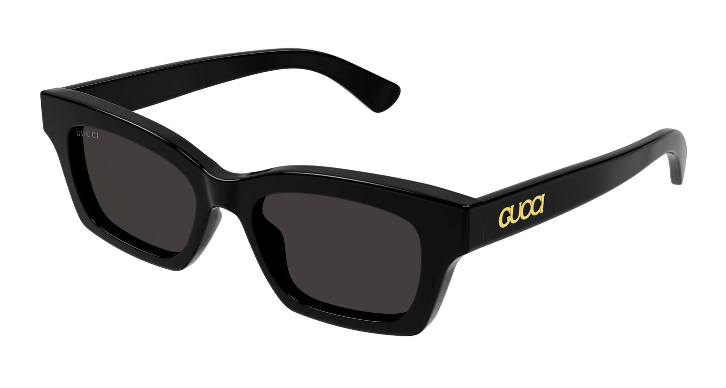 Gucci GG1790S 001 Square Sunglasses 51mm Black / Grey Solid Lens