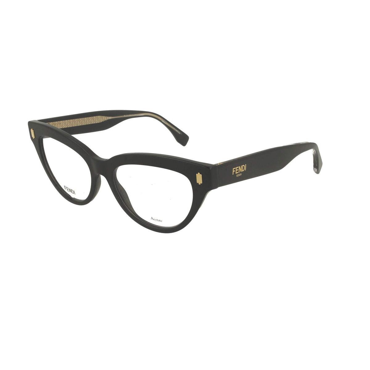 Fendi Eyeglasses FF0443 807 52mm Black / Demo Lens