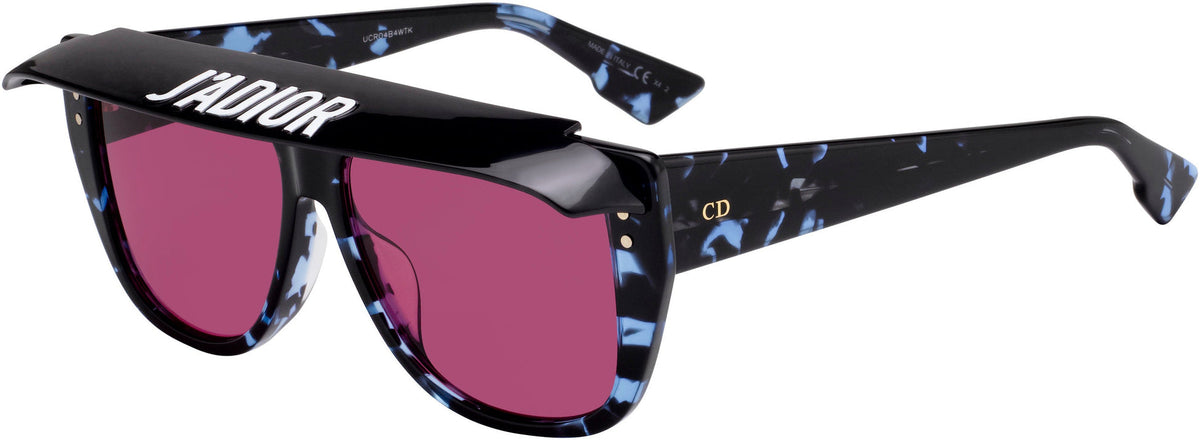 Dior Sunglasses DiorClub2 JBWU1 56mm Blue Havana / Dark Pink Lens