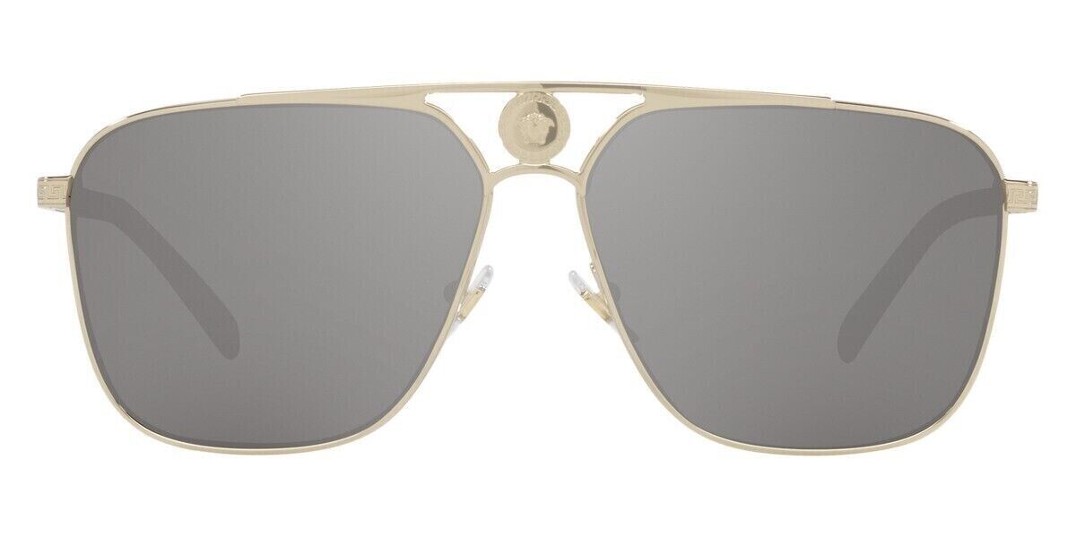 Versace Sunglasses VE2238 12526G 61mm Pale Gold / Light Grey Mirror Silver Lens