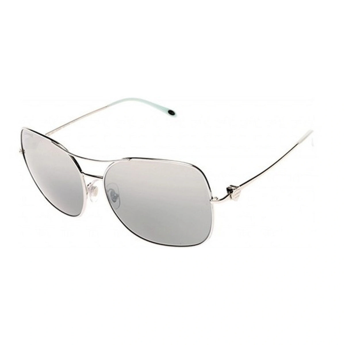 Tiffany &amp; Co Sunglasses TF3037 607388 59mm White Silver / Silver Mirror Lens