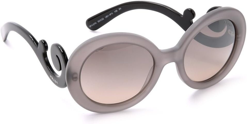 Prada Baroque Sunglasses PR27NS UBV4P0 Matte Grey Black/Brown Silver Mirror