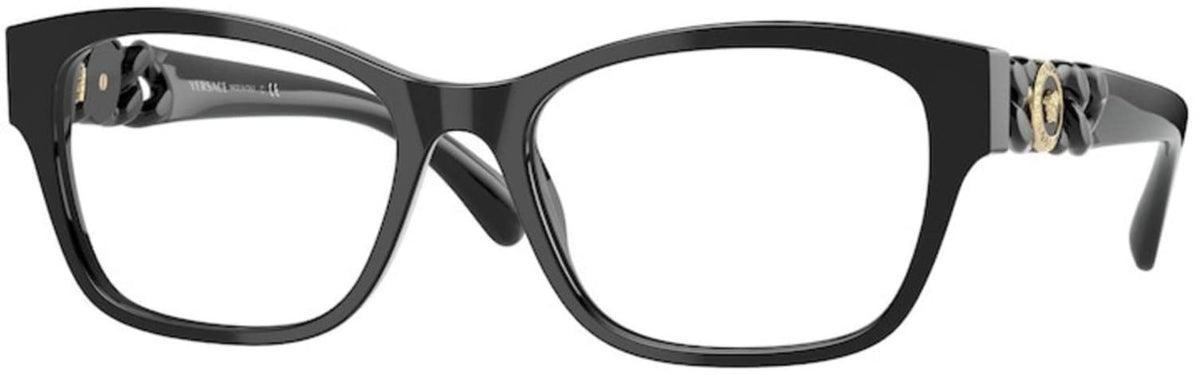 Versace Eyeglasses VE3306F GB1 54mm Black / Demo Lens