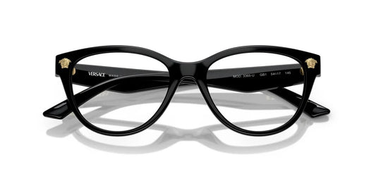 Versace VE3365U GB1 Eyeglasses 52mm Black / Clear Demo Lens