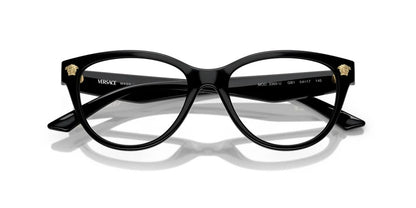 Versace VE3365U GB1 Eyeglasses 52mm Black / Clear Demo Lens