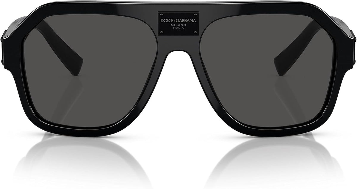 Dolce & Gabbana Sunglasses DG4433 50187 58mm Black / Dark Grey Lens