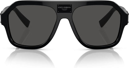 Dolce & Gabbana Sunglasses DG4433 50187 58mm Black / Dark Grey Lens