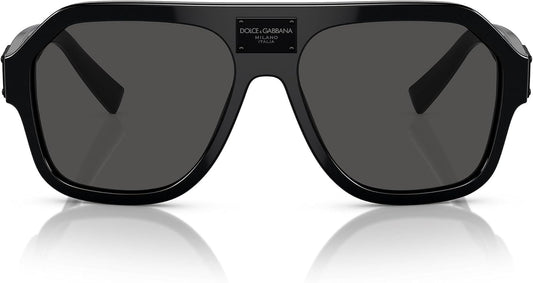 Dolce & Gabbana Sunglasses DG4433 50187 58mm Black / Dark Grey Lens