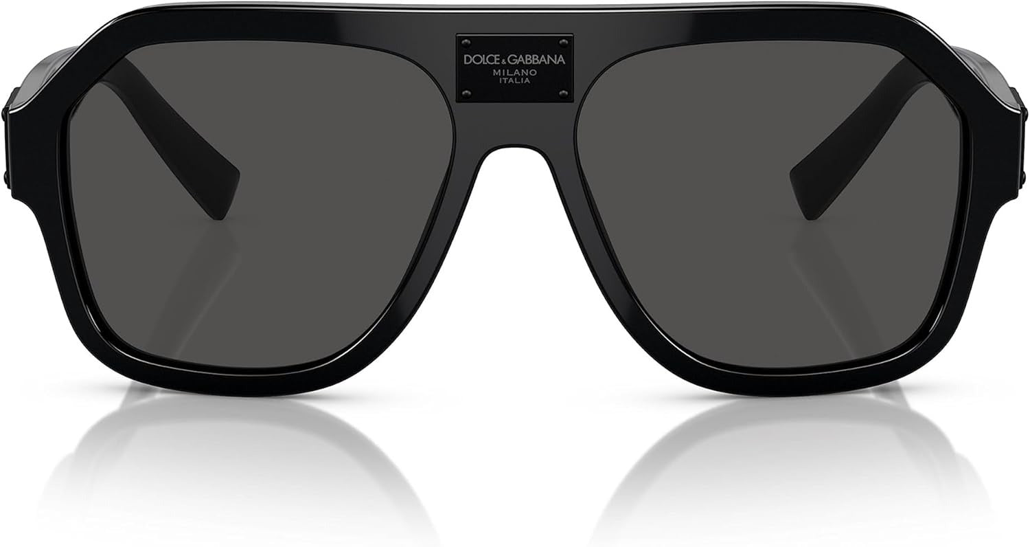 Dolce & Gabbana Sunglasses DG4433 50187 58mm Black / Dark Grey Lens
