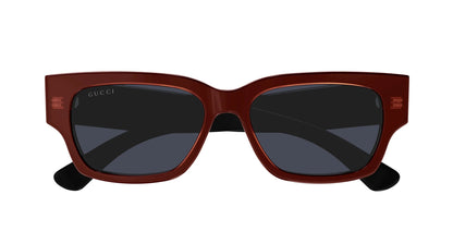 Gucci Sunglasses GG1794S 003 54mm Bilayer Transparent Orange Black / Blue Lens