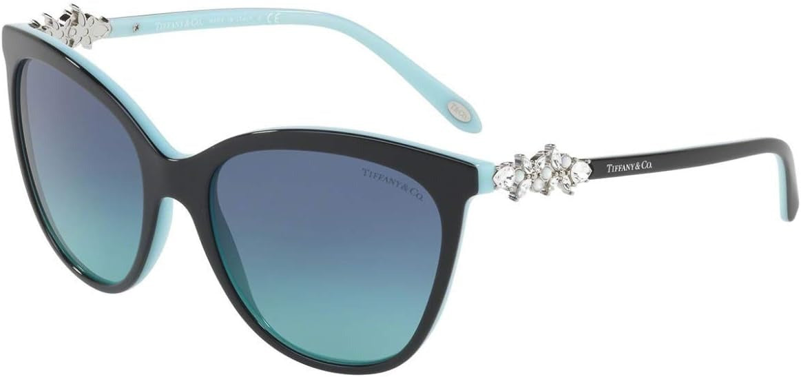 Tiffany & Co Sunglasses TF4131HB 80559S 56mm Black / Blue Gradient Lens