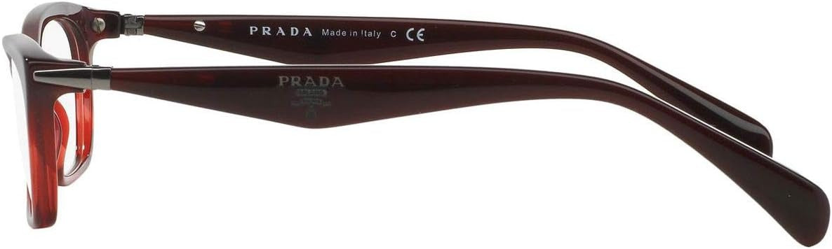 Prada Eyeglasses PR15PV MAX1O1 53mm Bordeaux Gradient Red / Demo Lens