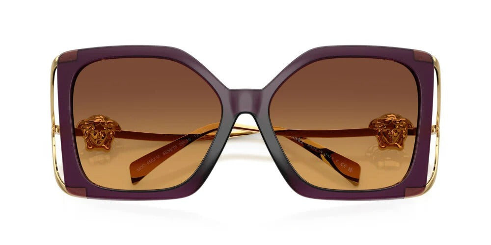Versace Sunglasses VE4502U 5536T5 58mm Opal Purple / Yellow Gradient Brown Lens