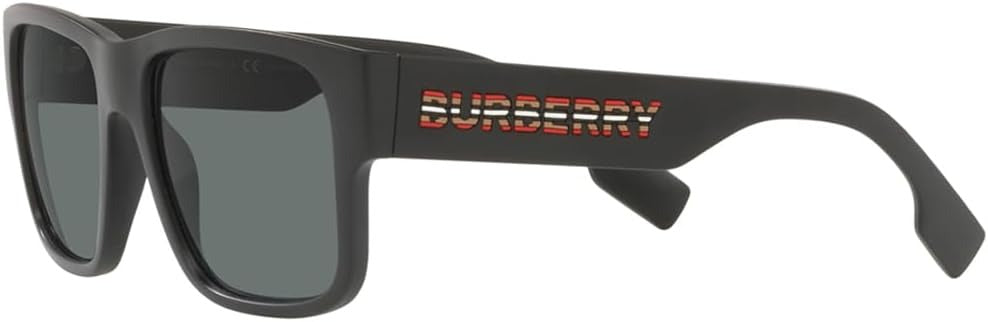Burberry Knight BE4358 346481 Sunglasses 57mm Matte Black / Dark Grey Polarized