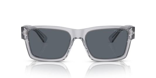 Prada Sunglasses PR25ZS U430A9 56mm Crystal Grey / Blue Lens
