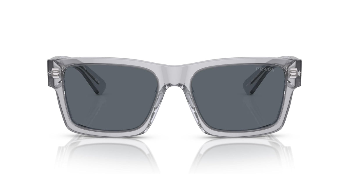 Prada Sunglasses PR25ZS U430A9 56mm Crystal Grey / Blue Lens
