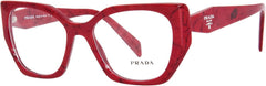 Prada PR 18WV 15D1O1 Eyeglasses 52mm Red Marble / Clear Demo Lens