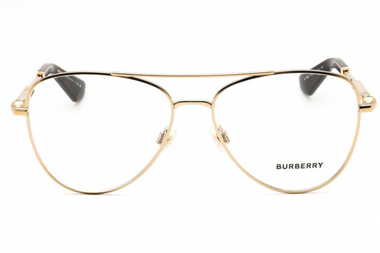Burberry BE1386 1109 Pilot Eyeglasses 55mm Light Gold / Clear Demo Lens
