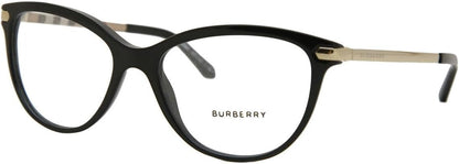 Burberry BE2280 3001 Eyeglasses 54mm Black / Clear Demo Lens