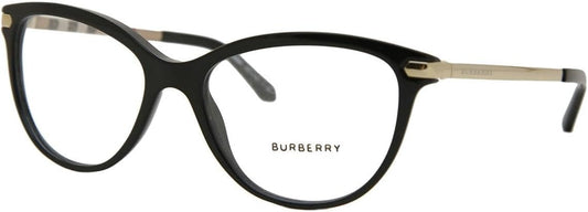 Burberry BE2280 3001 Eyeglasses 54mm Black / Clear Demo Lens
