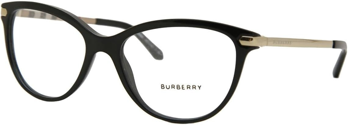 Burberry BE2280 3001 Eyeglasses 54mm Black / Clear Demo Lens