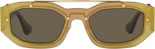 Versace Sunglasses VE2235 1002/3 51mm Transparent Brown / Gold Mirror Lens