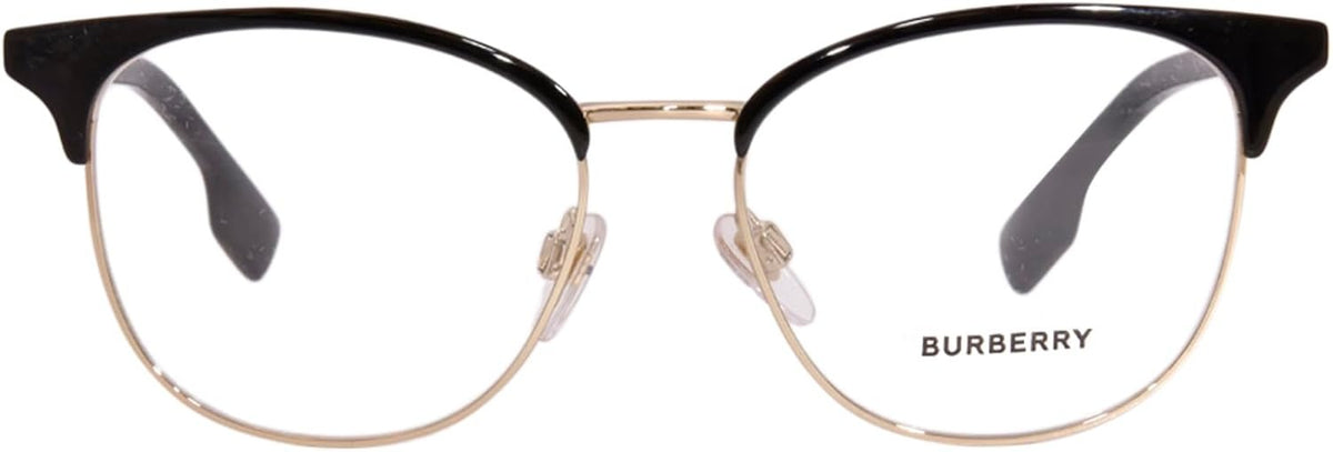 Burberry BE1355 1109 Eyeglasses 52mm Light Gold Black / Clear Demo Lens