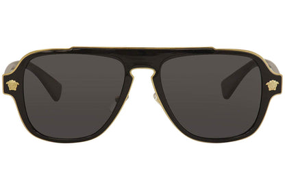 Versace Medusa Charm Sunglasses VE2199 100281 Black / Polarized Grey Lens