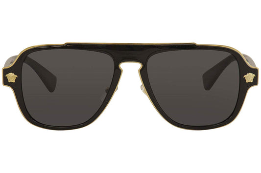 Versace Medusa Charm Sunglasses VE2199 100281 Black / Polarized Grey Lens