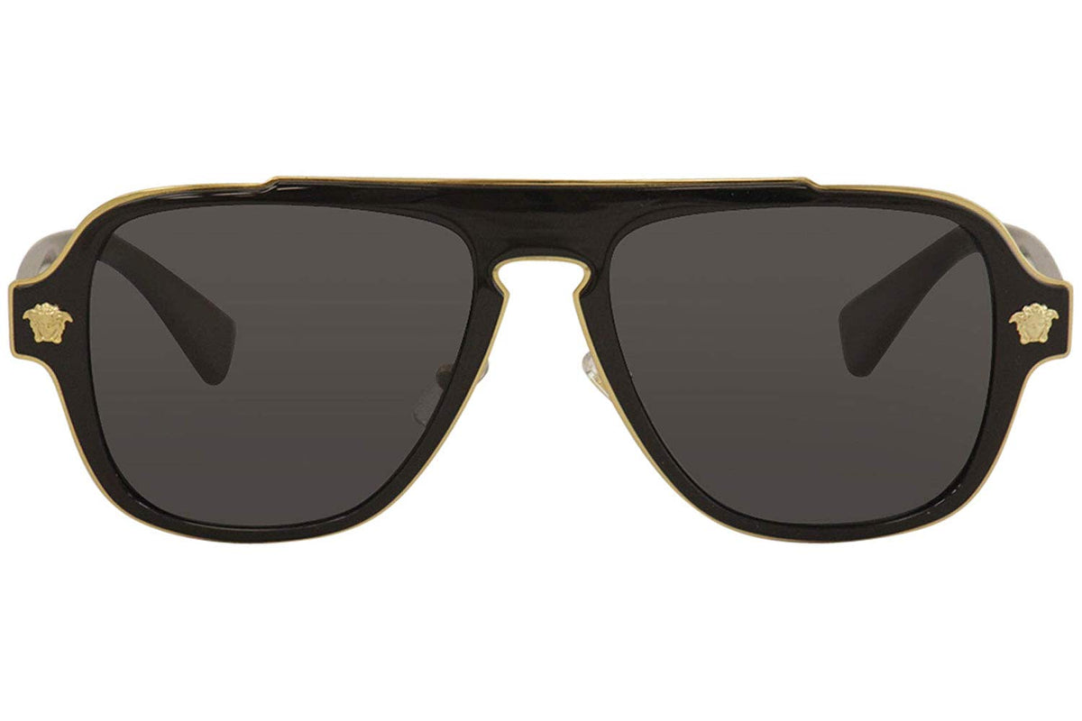 Versace Medusa Charm Sunglasses VE2199 100281 Black / Polarized Grey Lens