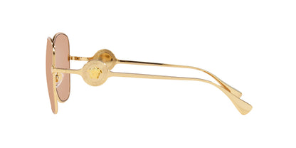 Versace Sunglasses VE2256 10027D Gold / Light Brown Mirror Silver Internal Lens