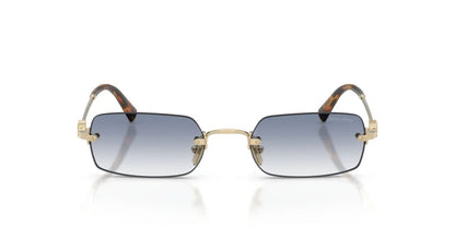 Miu Miu MU B50S ZVN80O Sunglasses 52mm Pale Gold / Clear Gradient Light Blue