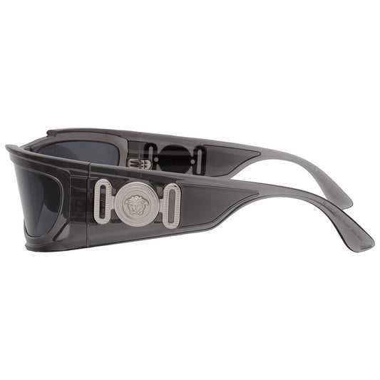 Versace VE4446 59387 Sunglasses 67mm Transparent Grey / Dark Grey Lens