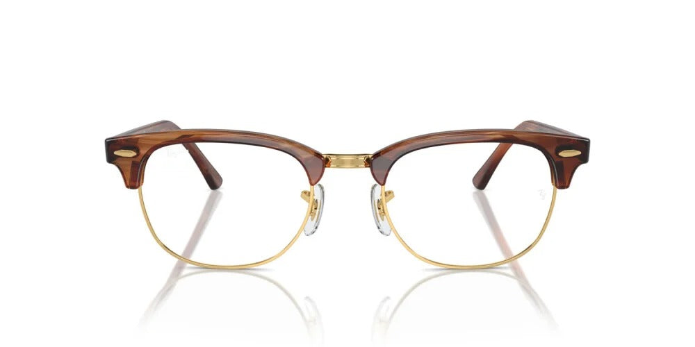Ray-Ban RX5154 8375 Eyeglasses 53mm Striped Brown / Clear Demo Lens