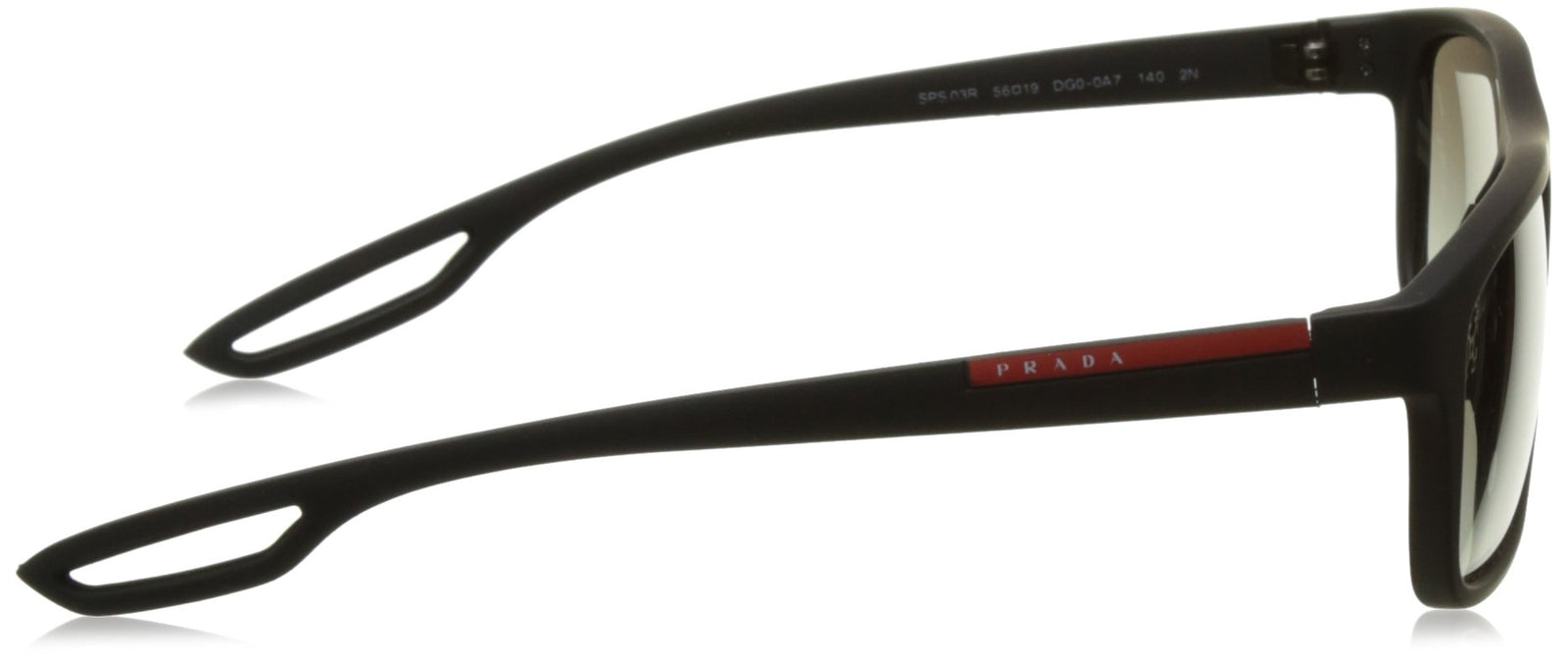 Prada Sport Sunglasses PS03RS DG00A7 56mm Rubber Black / Grey Gradient Lens