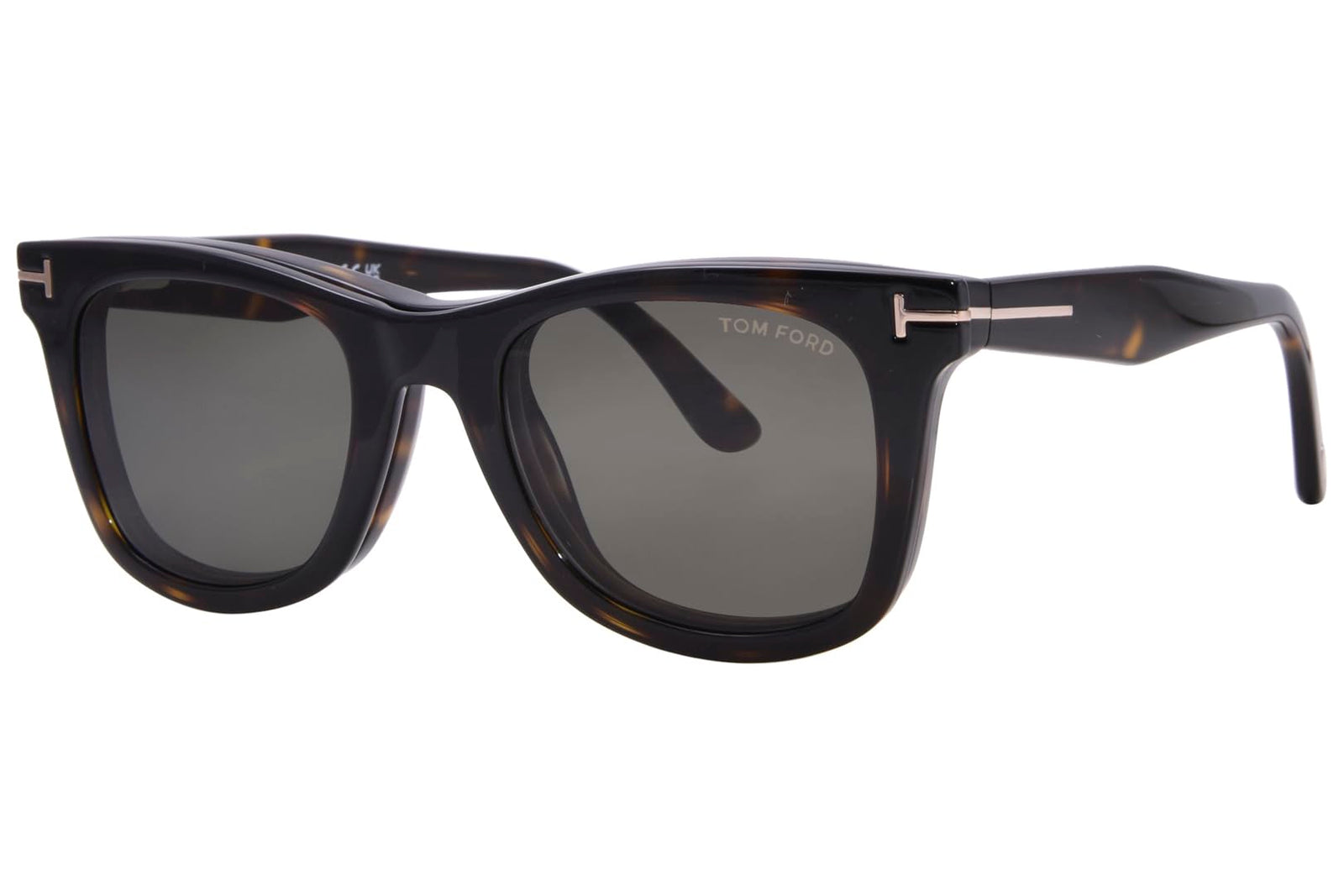 Tom Ford Eyeglasses W/Clip On FT5970-B 052 50mm Havana / Blue Light & Green Lens