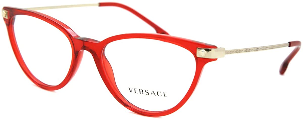 Versace Eyeglasses VE3261 5280 52mm Transparent Red / Demo Lens