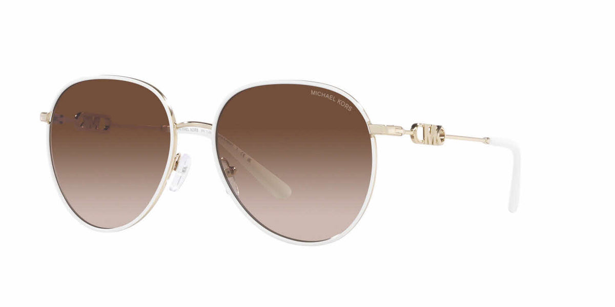 Michael Kors Sunglasses MK1128J 123313 Light Gold White / Brown Gradient Lens