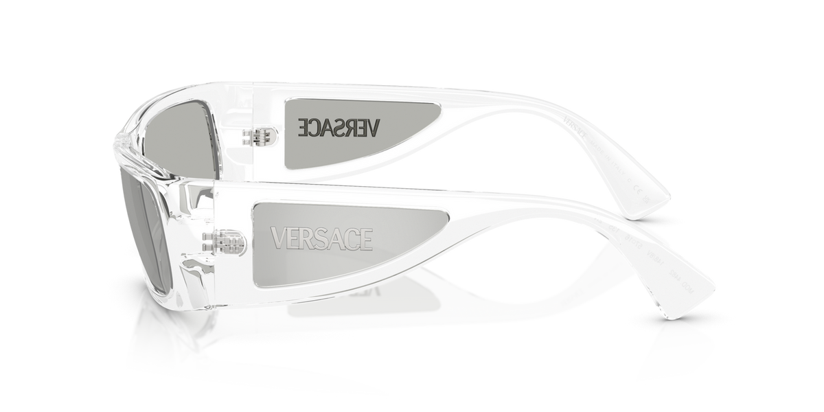 Versace Sunglasses VE4482 1488V 57mm Crystal Clear Mirror Silver Len nyIwear