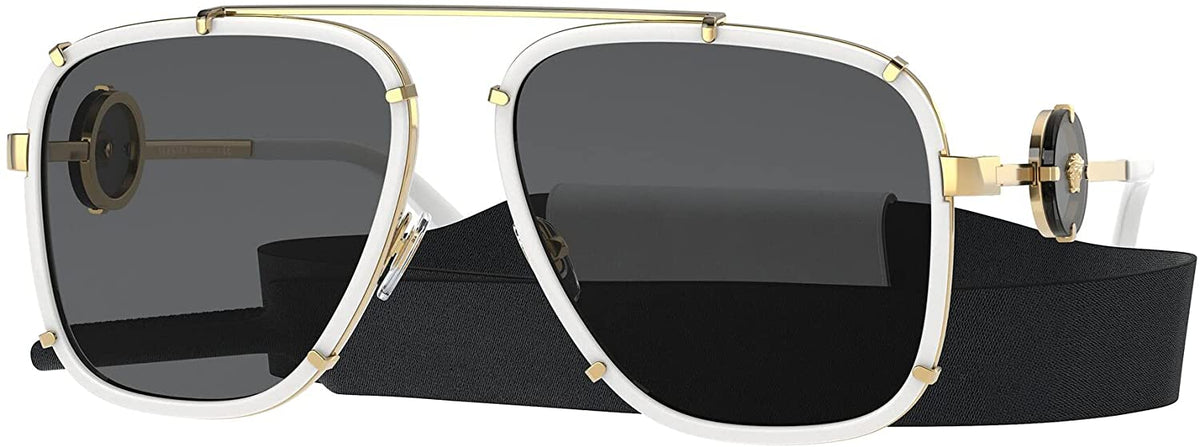 Versace Sunglasses VE2233 147187 60mm White / Dark Grey Lens