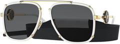 Versace Sunglasses VE2233 147187 60mm White / Dark Grey Lens