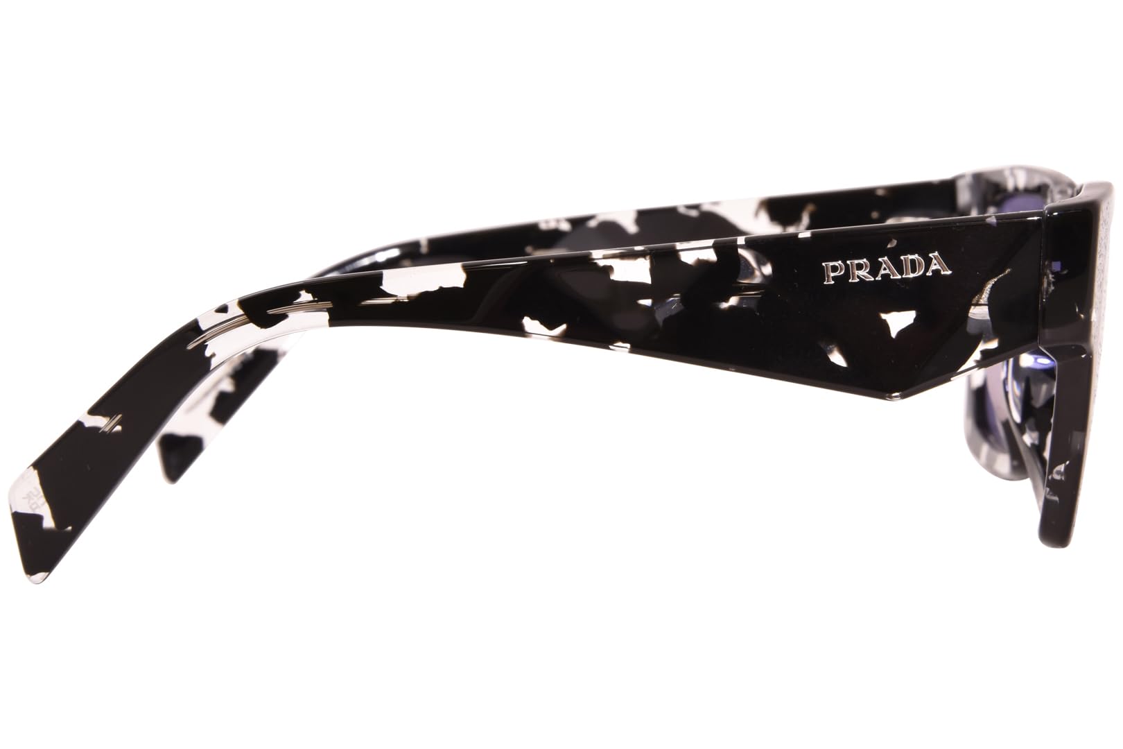 Prada Sunglasses PRA06S 15O50B 50mm Tortoise Black Crystal / Violet Mirror Lens